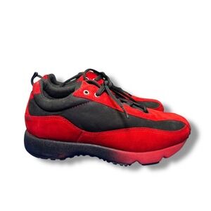 ECCO Receptor Sneakers Women's 6.5 US Red Black Trail Walking Shoes 38L Comfort